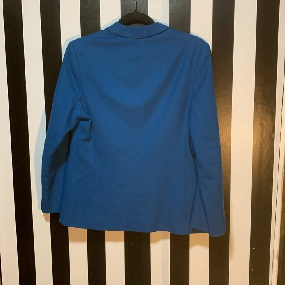 Vintage Pendleton Virgin Wool 2 Button Teal Blue Blazer Size Small Petite - Picture 16 of 17